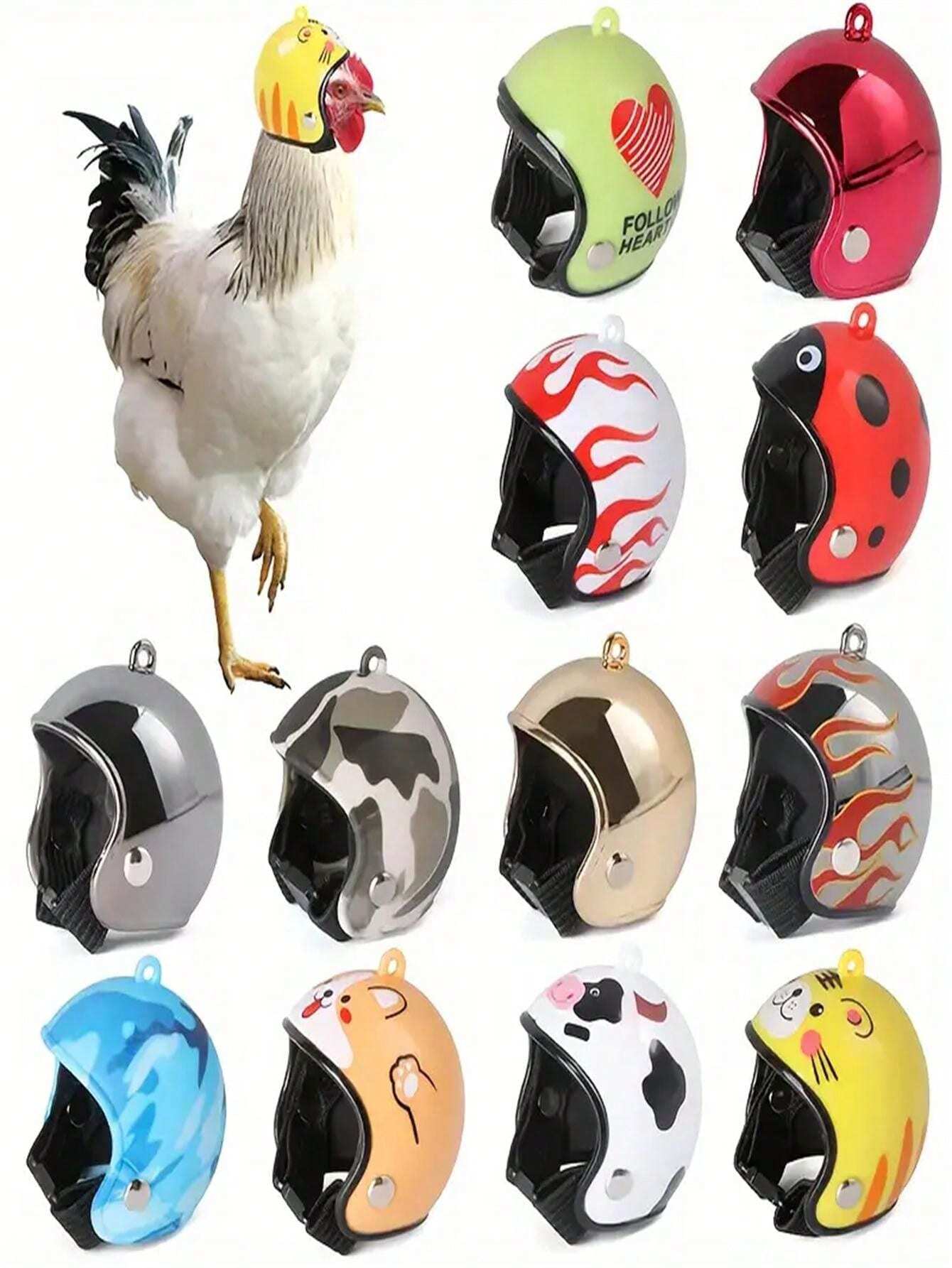 1PC. Pet Chicken. Bird Helmet. Sun Protection And Rain Protection Hat