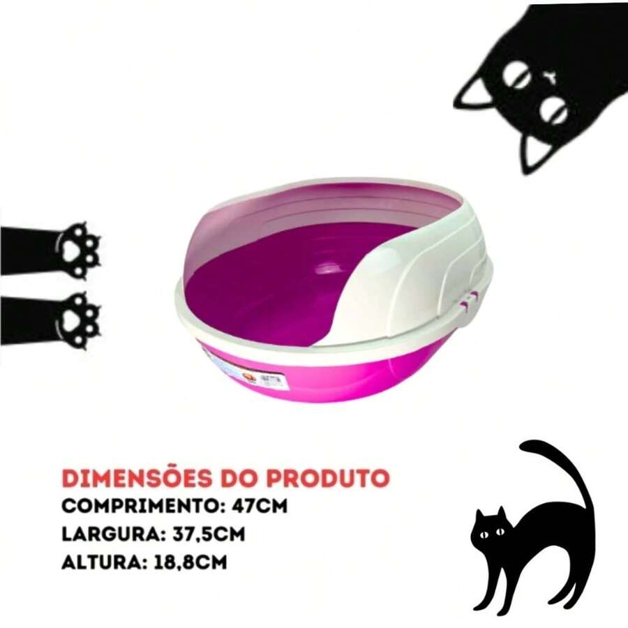 Furba Sanitary Litter Box Hygienic Tray With Arch For Cats + Hygienic