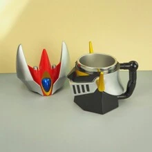 400ml Taza de anime, taza de café con tapa de acero inoxidable con el robot transformador de anime japonés MAZINGER Z, para oficina - multicolor - Ver 8