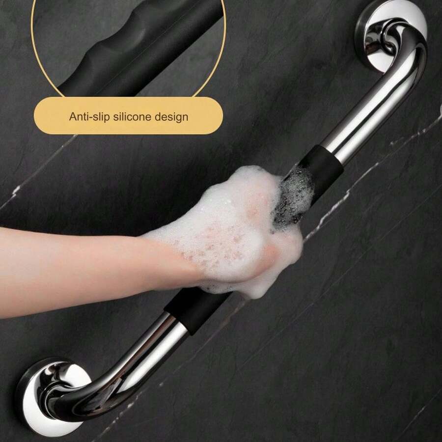 2 Pack 12 Inch Shower Grab Bars With NonSlip Rubber Handles, Bathroom