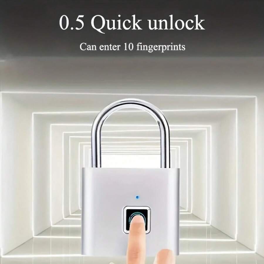 Suttik Convenient Keyless Entry, Mini Smart Fingerprint Padlock