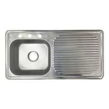 Kit Fregadero/tarja Acero Inoxidable 80 X 50 Cm Escurridor Derecho - Plateado - Ver 2