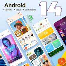 OUKITEL C57 Pro 无 SIM 卡解锁手机，16GB+128GB/1TB Android 14 手机，6.52 英寸屏幕，4300mAh 智能手机，八核，13MP 摄像头，4G 双 SIM 卡/指纹/面部识别/GPS/3.5 毫米插孔（智能手机不带充电器）新旧包装随机发货