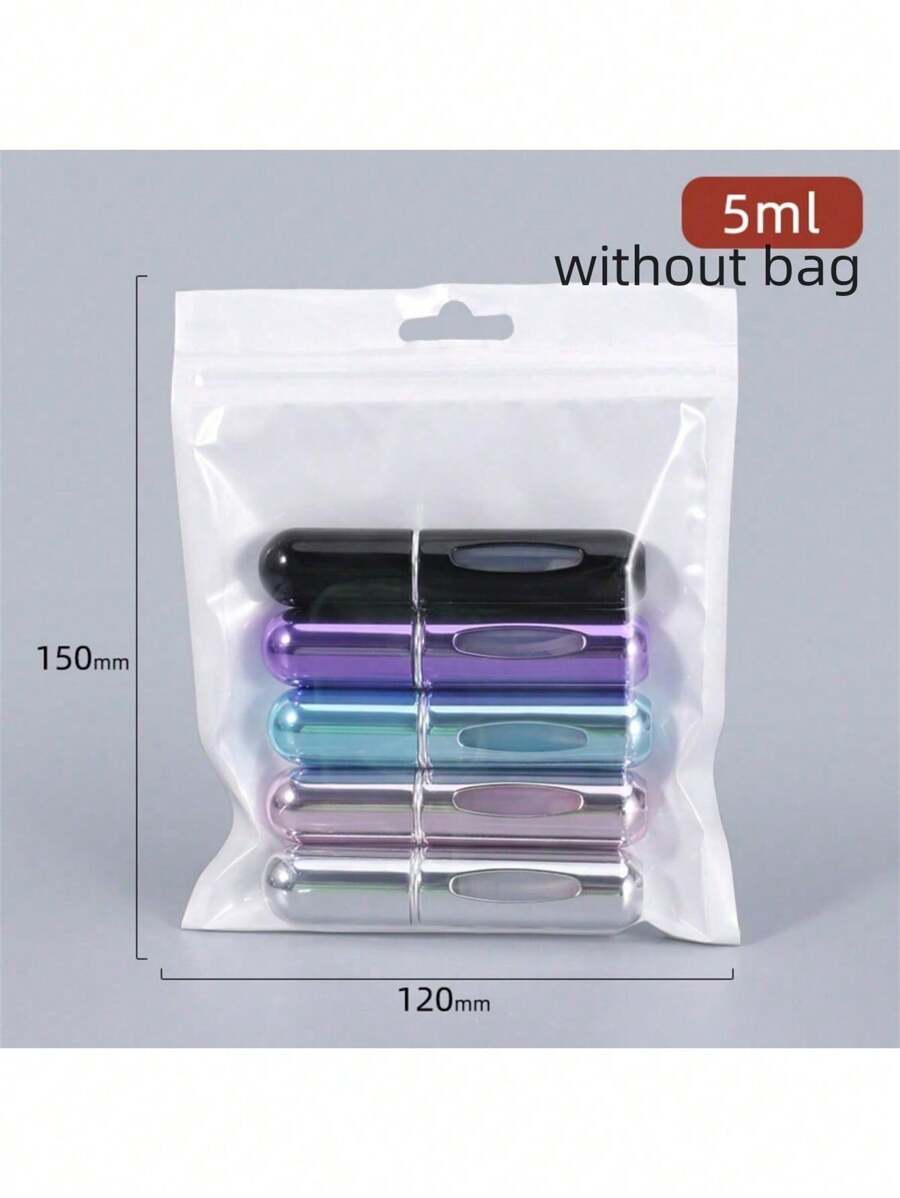 5 chai xịt nước hoa hình bầu dục 5ml cao cấp, tiện lợi, màu trơn, có đáy đựng nước hoa, nước hoa và sử dụng khi đi du lịch Dụng cụ trang điểm tại nhà & du lịch, phòng khách Phòng ngủ Phòng tắm Trang trí nhà cửa, Đồ dùng du lịch, Đám cưới, Tiệc tùng, Sinh nhật, Quà tặng cho nam giới Bố mẹ Bạn bè, Năm mới, Phụ kiện, Quà tặng vui nhộn