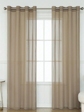 Solid Single Panel Sheer Curtain