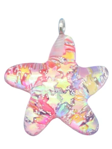 Bộ 4 chiếc ống hút, hộp quà hình sao biển, sao năm cánh, trái tim, nơ, bộ trang trí cốc treo thời trang & sáng tạo cho bé gái, phụ kiện cốc - Nhiều màu - Xem 4