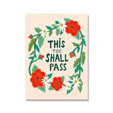 1pc Tranh vải thiết kế hoa trích dẫn đầy cảm hứng đầy màu sắc Boho cầu vồng nghệ thuật treo tường Poster in trang trí phòng trẻ em không có khung - Nhiều màu - Xem 8