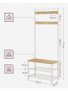 SONGMICS Coat Racks - 白色 - 查看 7