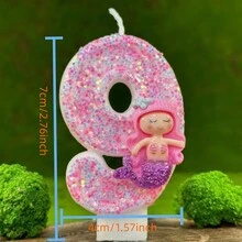 Đồ trang trí thủ công cho tiệc sinh nhật Nàng tiên cá màu hồng không chỉ là nến, chúng còn là cảm xúc. Mỗi con số tượng trưng cho năm bạn đã trải qua, tiếng cười, nước mắt, thử thách và thành tựu, được thắp sáng nhẹ nhàng tại thời điểm này.,Trang trí phòng,Quà tặng - Nhiều màu - Xem 7