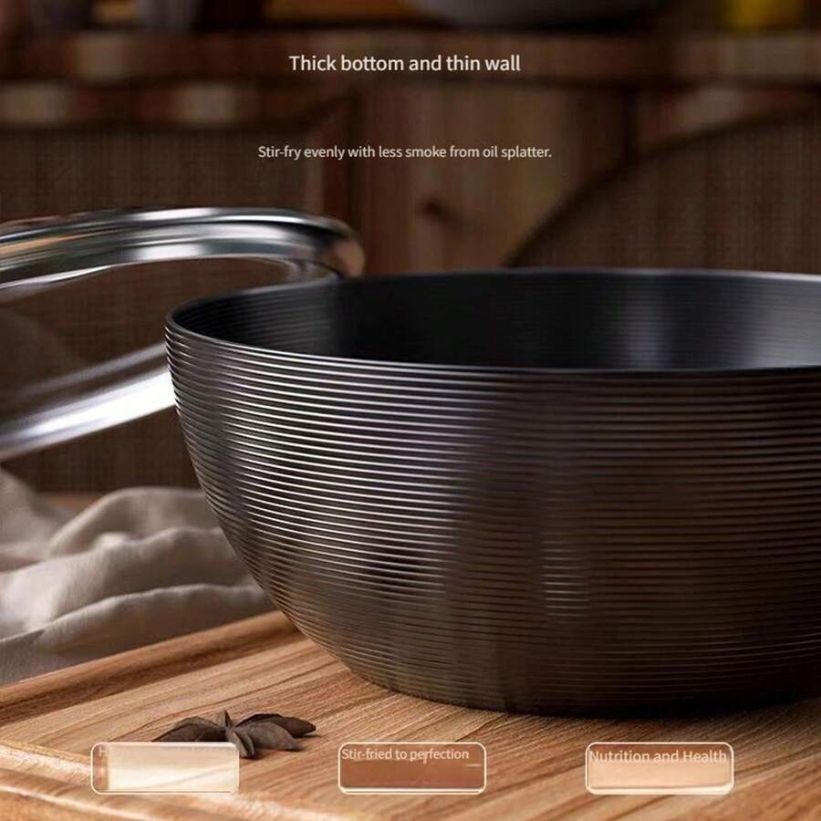 Premium Threaded StirFry Pan, Extreme Iron Pan, Mini Small Iron Pan