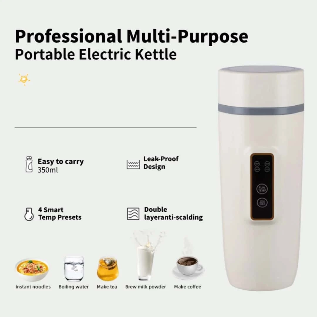 OCTAVO Travel Electric Kettle Portable Mini Kettle, Small Hot Water