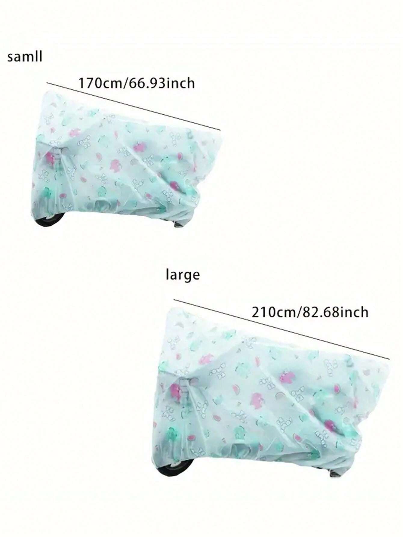 Motorcycle Covers Motors Dust Rain Transparent Design Waterproof PEVA