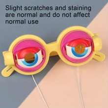 Crazy Eye Glasses Novelty Toy For Adult Party Supplies, Funny Gag Gift For Christmas Birthday, Plastic Eyeglasses Surprise Toy For Easter