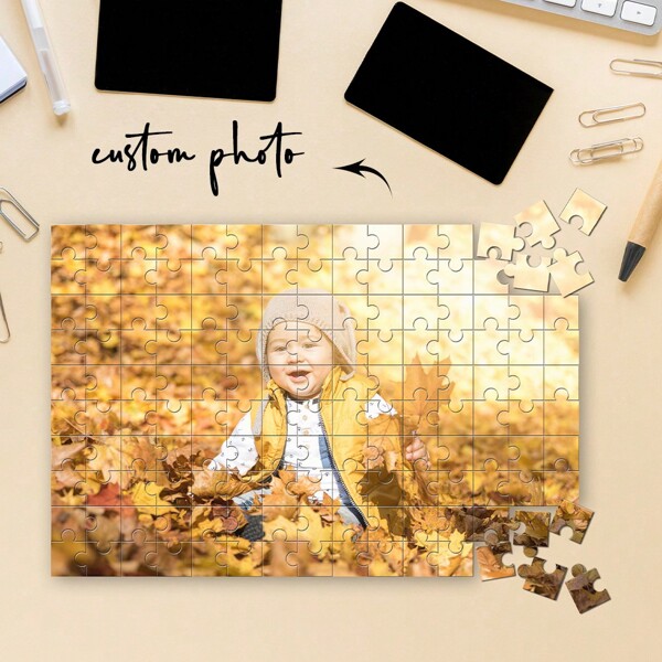 1PC, Custom Photos, Personalized Puzzles, 35-1000PC DIY Personalized Photos, Party Gifts, Anniversary Gifts, Teachers' Day Back-To-School Season, Graduation Season, Summer And Autumn Family And Friend Gifts, Room Decoration Items, Party Decorations, Wedding Decorations