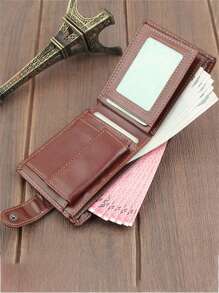 Men's Short Bifold Wallet, Business Casual New Leather Purse, Multi-Function Luxury Soft Leather Wallet With Card Holder, Suitable For Teen, Summer Casual Outdoor, Athletic Or Vacation Travel, Graduation Gifts, Birthday Dress Accessories