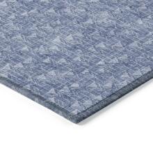 HomeRoots 5' X 8' Navy Blue Geometric Washable Non Skid Indoor Outdoor Area Rug
