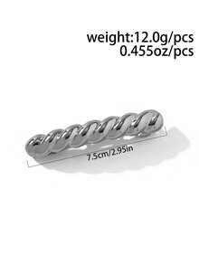 1 kẹp tóc kim loại xoắn ốc đơn giản thời trang dành cho nữ, phụ kiện tóc dùng hàng ngày & dự tiệc - vàng vàng - Xem 7