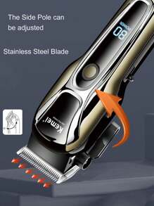 Kemei Kemei Professional Hair Clipper For Men Electric Hair Cutting Machine Barber Shop Or Home Use Clipper Usb Rechargeable Haircut LCD With Apron KM-1990PG