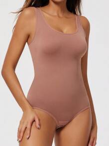 1pc Naadloze Shapewear Camisole voor dames met taille-afslankend effect, buikcontrole en driehoekige panty