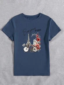 Unisex T-Shirt With Paris Print