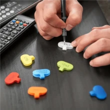 1 Bộ 32 Dây Buộc Cáp Nhiều Màu Có Thể Tái Sử Dụng Dùng Để Quản Lý Và Nhận Dạng Dây Cáp, Có Thẻ Nhãn Phù Hợp Cho Thiết Bị Điện Tử Và Máy Tính, Không Dùng Pin - Nhiều màu - Xem 5