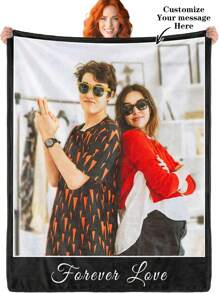 Couverture personnalisée avec photo. Personnalisez avec plusieurs photos et texte pour créer un cadeau sentimental unique pour vos proches. Parfait pour les anniversaires, les anniversaires de mariage et les étapes importantes. Apporte de la chaleur et du style à n'importe quel intérieur tout en célébrant les souvenirs et les moments précieux.