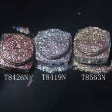 Polvo de mica con brillo multicolor de diamante y camaleón que cambia de púrpura a rojo, usado para arte de uñas, esmalte de uñas, resina epoxi, jabón, velas, bombas de baño, slime