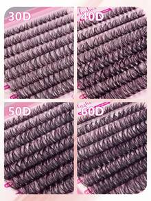 640 cuốn/gói Sách nối mi cao cấp dung tích lớn, mềm & xoăn, D-Curl bồng bềnh, đa dạng 10D 20D 30D 50D 40D 60D kết hợp cho mi tự làm 10-16mm, thích hợp cho trang điểm hàng ngày, hẹn hò, tiệc tùng, ngày lễ - D - Xem 6