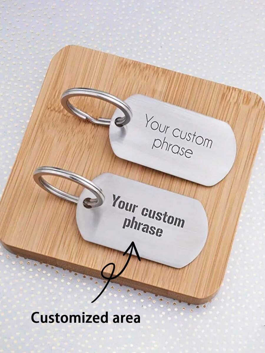 1 szt. Stal nierdzewna, spersonalizowany męski, spersonalizowany jednostronny, spersonalizowany tekst, wojskowy brelok do kluczy, prezenty dla par i rodziny na Walentynki, Dzień Ojca, Dawg, grawerowany, cekiny, stal nierdzewna, zabytkowy, swobodny, unisex, hipster, stare pieniądze, stylowy, niestandardowy, spersonalizowany, wyjątkowy, spersonalizowany, idealne prezenty