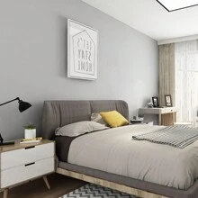 1 Cuộn Giấy Dán Tường Mờ Màu Trơn, Giấy Dán Tường PVC Tự Dính Có Thể Tháo Rời, Chống Thấm Nước, Chống Dầu, Dùng Cho Nhà Bếp, Phòng Ngủ, Phòng Khách Trang Trí Nội Thất, Trang Trí Nhà Cửa Và Trang Trí Nội Thất - Xám - Xem 6