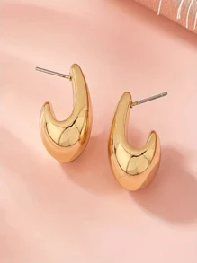 1 Pair Of Fashionable Elegant Stud Earrings, Luxurious Unique Design For Daily Wear