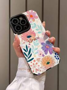 夏季 1 件可定制手机壳，兼容 iPhone，垂直条纹 PU 皮革防摔防指纹 TPU 柔软全覆盖保护壳，适合个人、伴侣、家人、朋友、生日、周年纪念的理想礼物