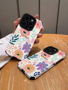 夏季 1 件可定制手机壳，兼容 iPhone，垂直条纹 PU 皮革防摔防指纹 TPU 柔软全覆盖保护壳，适合个人、伴侣、家人、朋友、生日、周年纪念的理想礼物