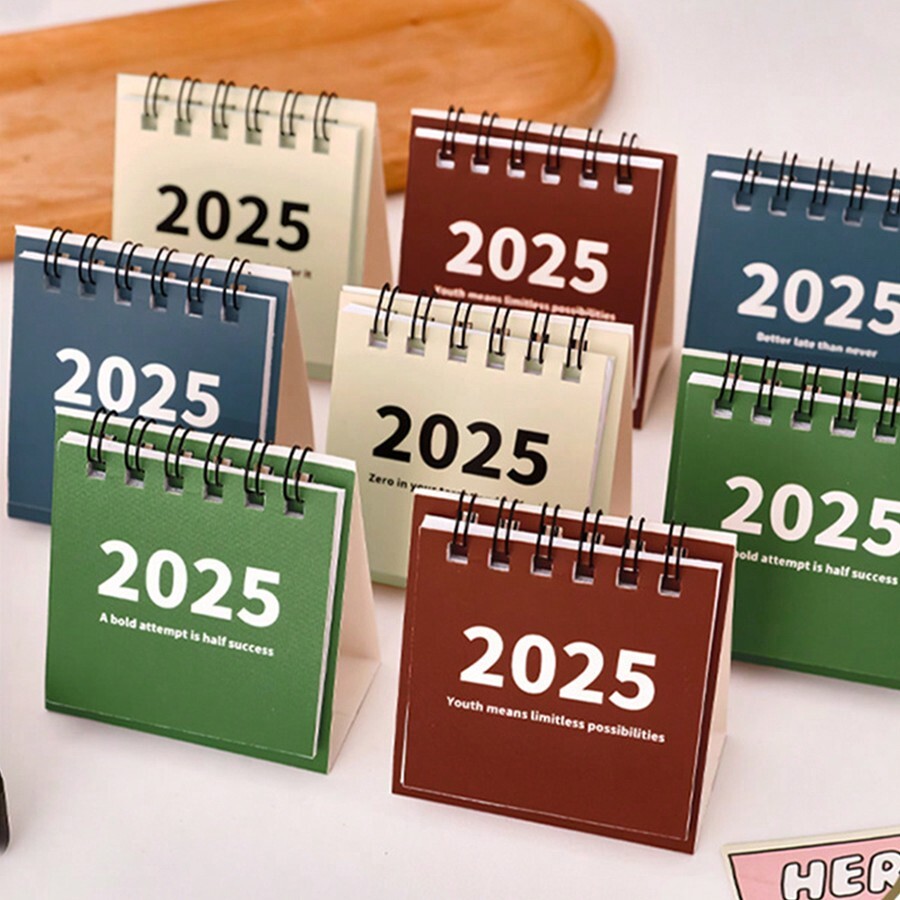 4 Desktop Calendars 2025 Mini Portable Calendar Desktop Ornament Check