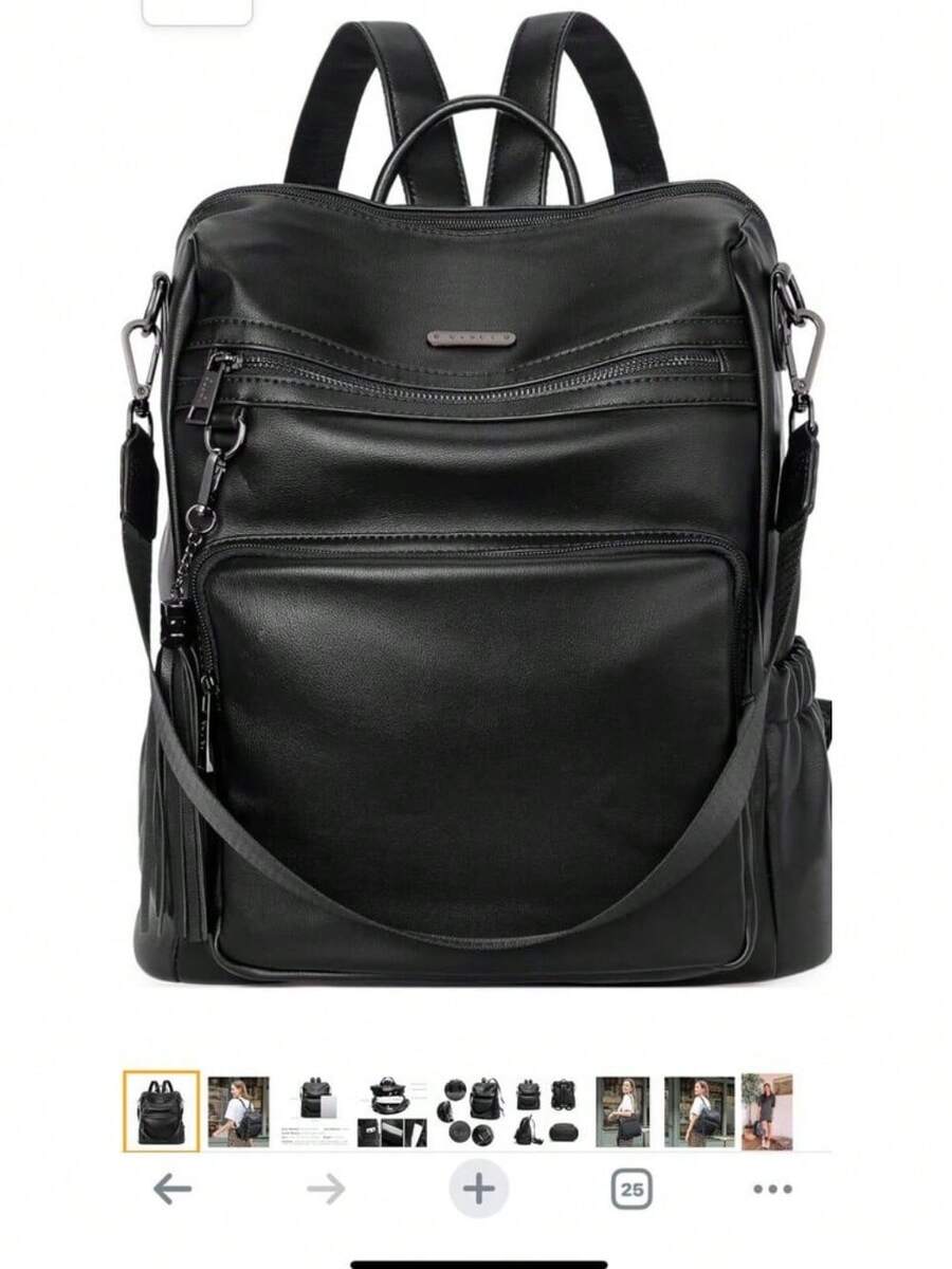 Leather Backpack Purse For Women Designer Ladies Large Travel