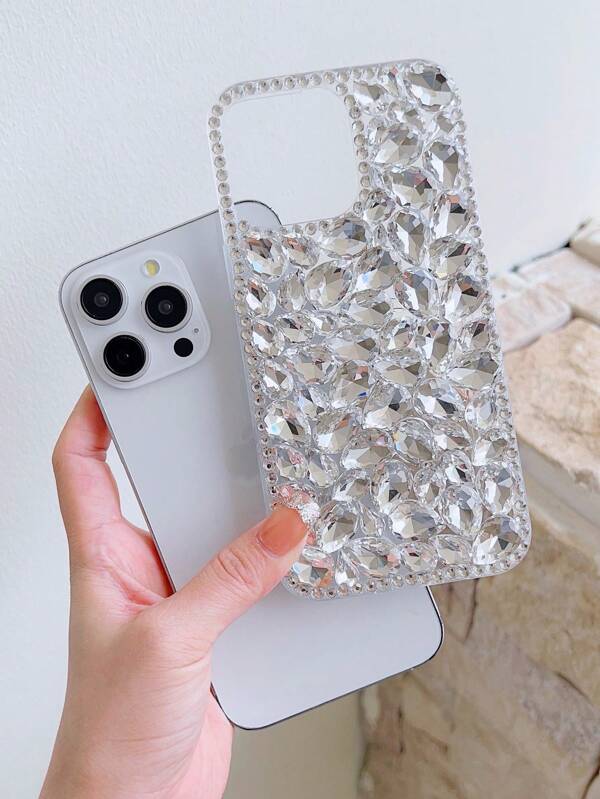New Fashionable Minimalist Handmade Sparkling White Diamond Mobile Phone Case Applicable IPhone 16 Pro Max 16 Pro 16 Plus IPhone 16 IPhone 15 Pro Max 15 Pro 15 Plus IPhone 15 14 Pro Max 14 Pro 14 Plus 14 13 Pro Max 13 Pro 13 12 Pro Max 12 Pro 12 11 Pro Max 11 XS Max XS XR 7 Plus 8 Plus