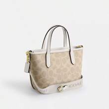 Coach City Mini Tote Bag Handbag In Signature Canvas Crossbody Bags For Women Purses And Bags Women Bag Gift With Detachable Strap,CW032