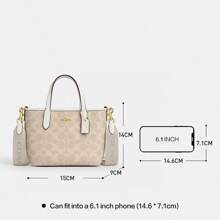 Coach City Mini Tote Bag Handbag In Signature Canvas Crossbody Bags For Women Purses And Bags Women Bag Gift With Detachable Strap,CW032
