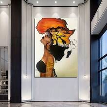 1 件艺术帆布画，帆布上的女人树画，墙壁艺术，艺术品墙画，浴室卧室，办公室，客厅，家居墙壁装饰，美学房间装饰，无框架 - 彩色 - 查看 7