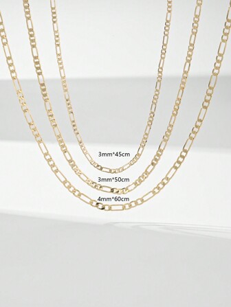  1 件 45 厘米 - 60 厘米简约铜质男女通用链项链，适合多用途配套吊坠项链，适合日常和节日佩戴