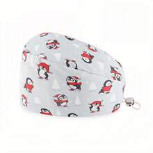 1 chiếc mũ y tá/mũ làm việc bằng chất liệu polyester in họa tiết hoa, động vật, trái cây và hoạt hình dành cho phụ nữ, có ốp lưng, khóa có thể điều chỉnh, chống vi khuẩn và chống bụi, thích hợp cho các chuyên gia y tế/làm đẹp/thú y - Nhiều màu - Xem 15