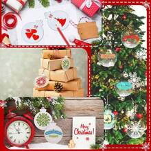 50pcs Round Acrylic Blank Ornaments For DIY Craft, Christmas Tree Hanging Decor, Home Decor, Family Party, Theme Party, Outdoor Garden Decoration,Christmas - Multicolor - View 5