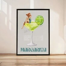 HALFLEMART 1 tấm áp phích cocktail cổ điển, rượu whisky mojito, trang trí phòng khách, không có khung - Nhiều màu - Xem 26