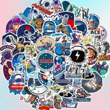 50 miếng dán hành tinh vũ trụ và phi hành gia, tự làm cho sổ tay, điện thoại, máy tính bảng, mũ bảo hiểm trang trí, đàn ghi-ta, hành lý, miếng dán sổ tay trang trí cá nhân chống thấm nước - Nhiều màu - Xem 12