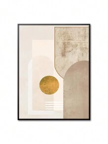 3 Piezas Pintura decorativa de pared moderna de geometría dorada, arte abstracto en lienzo con líneas geométricas doradas y negras, para decoración de dormitorio, sala de estar u oficina, estética