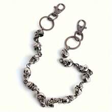 55cm Men's Waist Key Chain Body Chain Retro Skull Metal Hip Hop Gothic Punk Skull Pants Jeans Bike Cycling Wallet Keychain