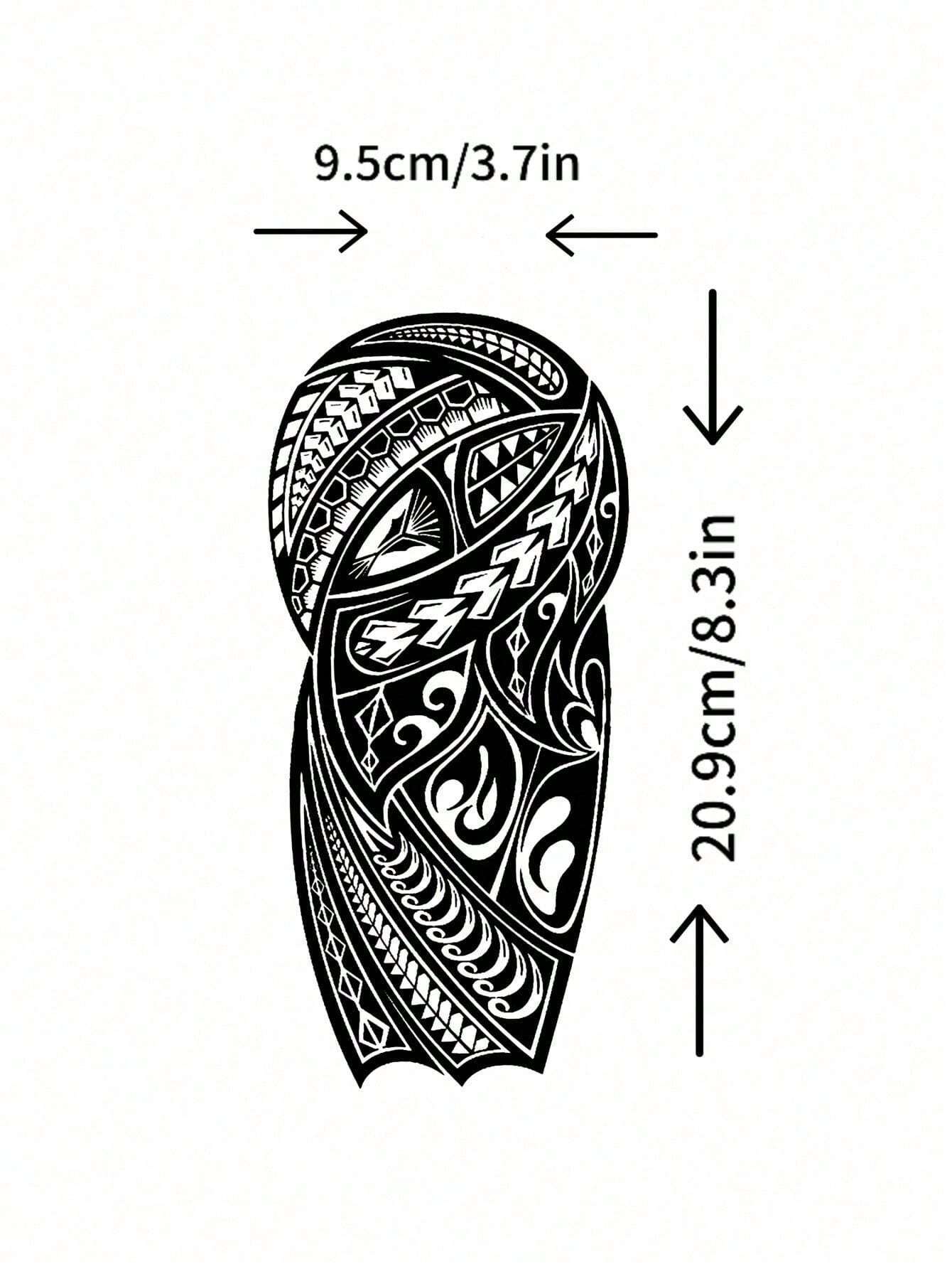 6 feuilles de tatouage temporaire pour hommes, tatouages totémiques