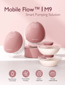 Momcozy Electric Breast Pump Portable Mobile Flow | M9, App Discreet Control Portable Breast Pump M9 24mm - 玫瑰紅 - 查看 2