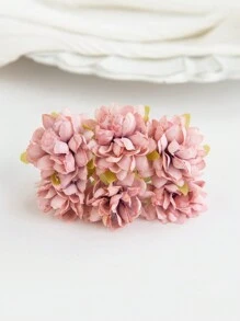 1件（6朵花头）人造迷你康乃馨字母花束，DIY花束，花环材料，糖果盒装饰，家居婚礼装饰，新娘手腕花，胸花，头饰材料，新年装饰，生日派对蛋糕装饰，桌面装饰，中心摆件，人造花，塑料花，情人节，毕业礼物（由于光线、显示器等原因，可能存在轻微色差） - 豆沙色 - 查看 5