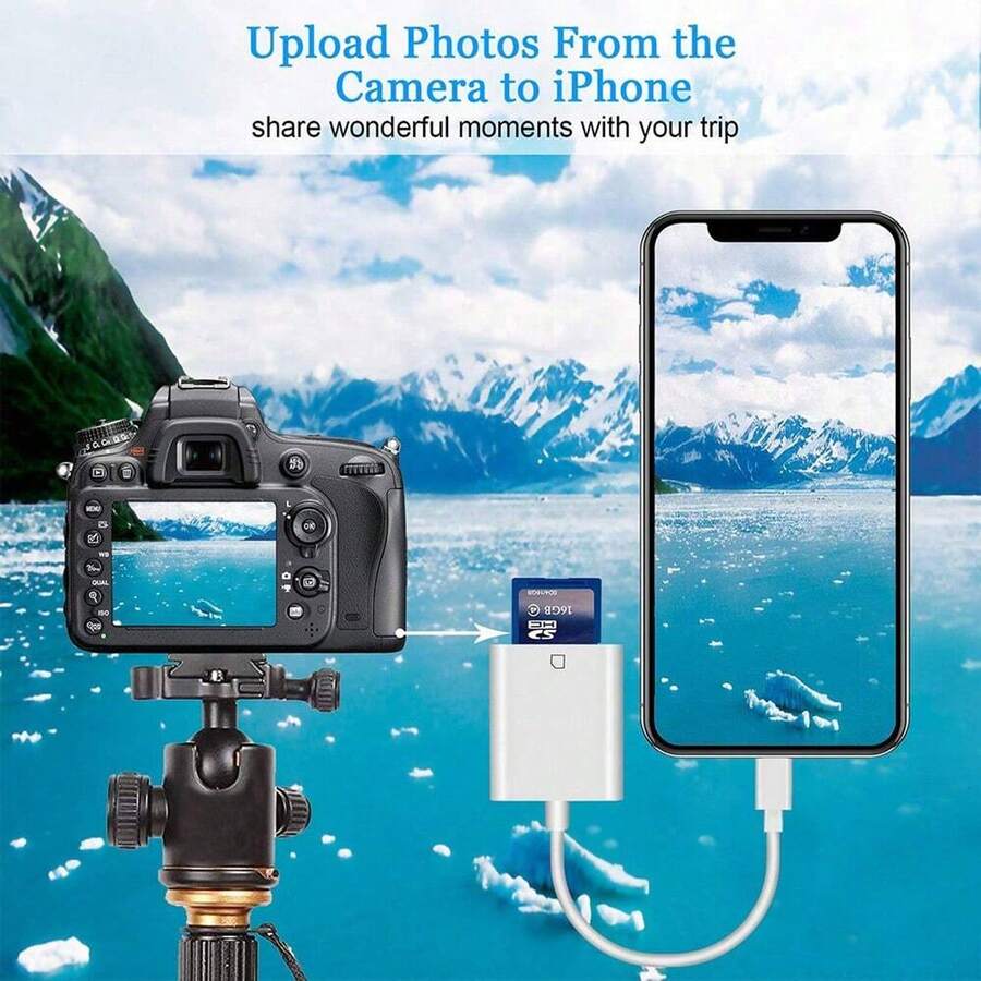 Lightning to SD Card Camera Reader מצלמה דיגיטלית קורא כרטיסי SD עבור